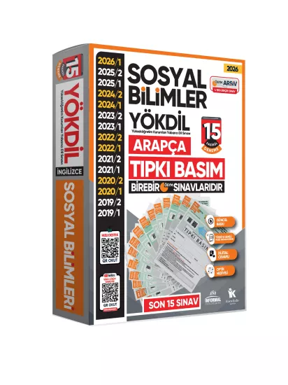 2026 YÖKDİL Arapça SOSYAL BİLİMLER ÖSYM Çıkmış Soru Tıpkı Basım 15li Deneme Paketi Türkiye Geneli
