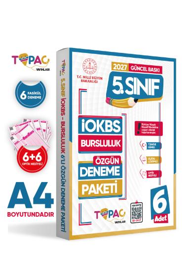 2027 5.Sınıf Topaç Yayınları İOKBS-BURSLULUK 6lı Deneme Paketi Dijital Çözümlü Türkiye Geneli