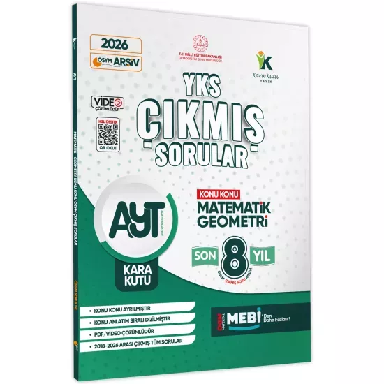 2026 YKS-AYT Sayısal Çıkmış Soru Bankası Kara Kutu 2’li Set Konu Konu Son 8 Yıl Çözüm 