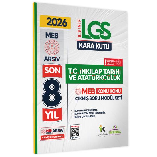 2026 LGS 8.Sınıf İNKILAP TARİHİ Karakutu MEB Çıkmış Soru Modülü Video/PDF Çözüm Konu Konu Son 8 Yıl
