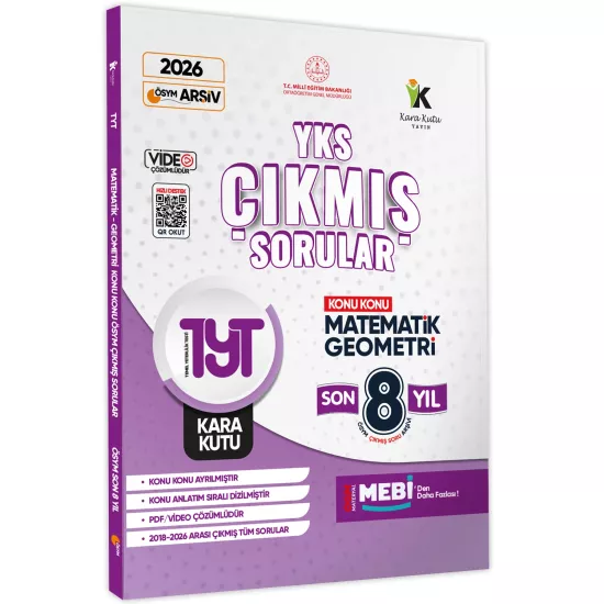 2026 YKS-TYT Matematik-Geometri Karakutu ÖSYM Çıkmış Soru Bankası Çözümlü Konu Konu Son 8 Yıl