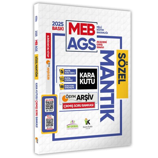 2025 MEB-AGS Kara Kutu Sayısal ve Sözel Mantık Set Çıkmış Soru Bankası Konu Özetli Video/PDF Çözümlü