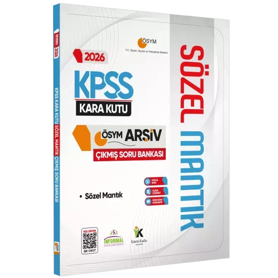 2026 KPSS SÖZEL MANTIK Kara Kutu ÖSYM Çıkmış Soru Havuzu Bankası Konu Özetli Dijital Çözümlü