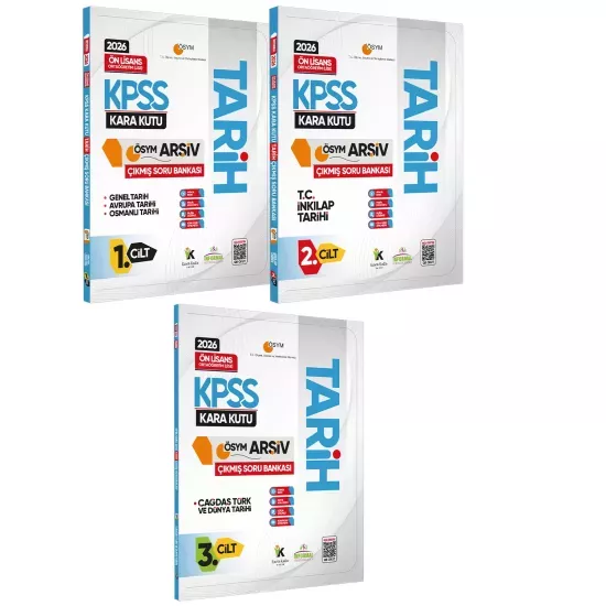 2026 KPSS Önlisans Tarih Kara Kutu MODÜLER SET 3lü ÖSYM Çıkmış Soru Bankası Konu Özetli Çözümlü