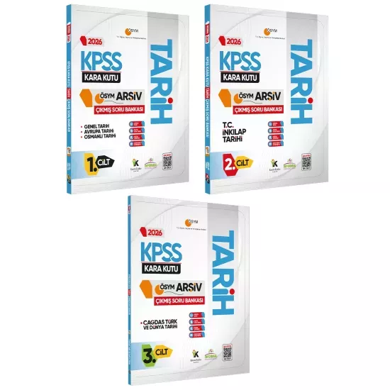 2026 KPSS Tarih Kara Kutusu 3lü MODÜLER SET ÖSYM Çıkmış Soru Bankası Konu Özetli Dijital Çözümlü