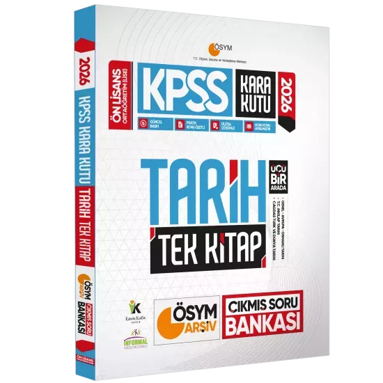 2026 KPSS Önlisans Tarih Coğrafya Vatandaşlık Kara Kutu Soru Bankası ve Manifesto Deneme 6lı Set