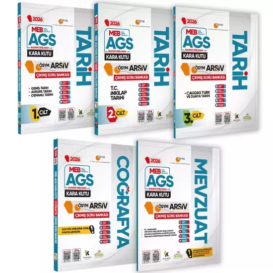 2026 MEB-AGS Kara Kutu GENEL KÜLTÜR 5li ALTIN SET ÖSYM Çıkmış Soru Bankası Konu Özetli Çözümlü