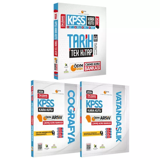 2026 KPSS Önlisans GK Kara Kutu TEKLİ KİTAP SET ÖSYM Çıkmış Soru Bankası Konu Özetli Dijital Çözümlü