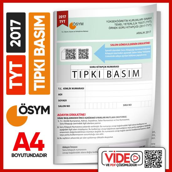 2017-2018 TYT-MSÜ ÖSYM Çıkmış Soru Tıpkı Basım 3 kitapçık Seti (Video Çözümlü Türkiye Geneli)