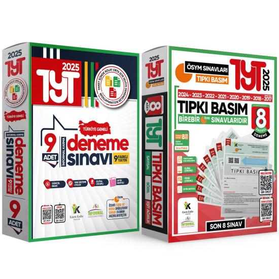 2025 YKS-TYT Ösym Çıkmış Soru 8li Tıpkı Basım ve Kurumsal 9lu Özgün Paket Deneme Türkiye Geneli