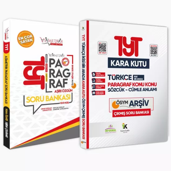 YKS Türkçe Özgün Asimetrik Paragraf-Çıkmış Konu Konu Paragraf Soru Bankası Konu Özetli Çözümlü
