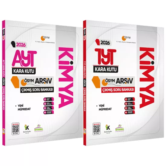2026 TYT-AYT KİMYA Kara Kutu ÖSYM Çıkmış Soru Havuzu Bankası 2li SET Konu Özetli Dijital Çözümlü