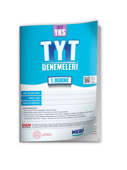 2027 YKS-TYT MEBi ONLİNE Türkiye Geneli 1. Deneme  Büyük Boy RENKLİ BASKI ÜCRETİ