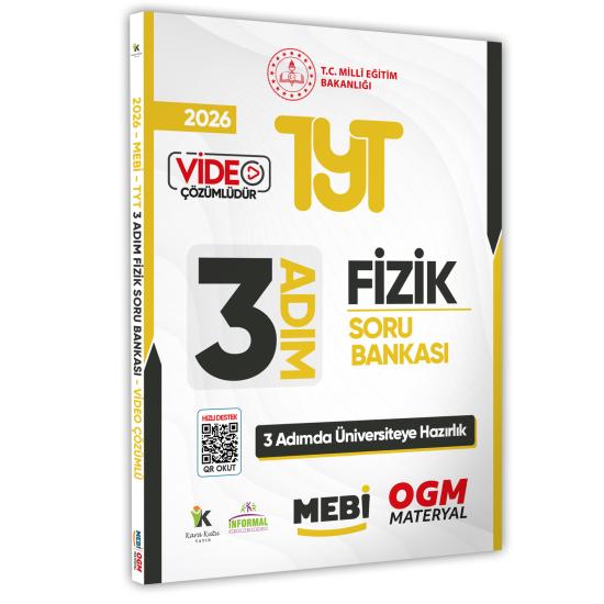 2026 TYT MEBİ-OGM 3 ADIM Fizik Soru Bankası RENKLİ A4 Boyut Video Çözümlü (Karakutu Katkılarıyla)