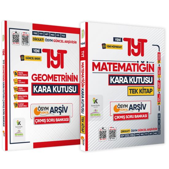 2025 TYT Matematik Kara Kutu TEK KİTAP ve Geometri Çıkmış Soru Bankası 2li Set Video/PDF Çözümlü