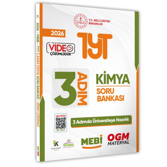 2026 TYT MEBİ-OGM 3 ADIM Kimya Soru Bankası RENKLİ A4 Boyut Video Çözümlü (Karakutu Katkılarıyla)