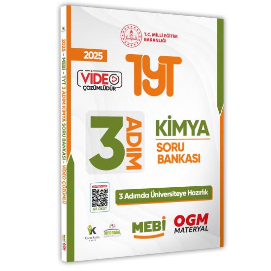 2025 TYT MEBİ-OGM 3 ADIM Kimya Soru Bankası RENKLİ A4 Boyut Video Çözümlü (Karakutu Katkılarıyla)