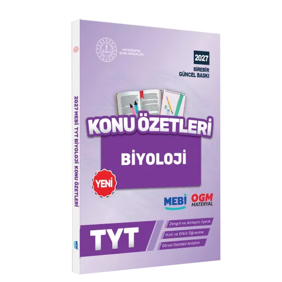 2027 YKS-TYT MEBİ-OGM Biyoloji Pratik Konu Özet Kitabı RENKLİ A4 Boyut Görsel Destekli BASKI ÜCRETİ