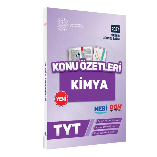 2027 YKS-TYT MEBİ-OGM Kimya Pratik Konu Özet Kitabı RENKLİ A4 Boyut Görsel Destekli BASKI ÜCRETİ