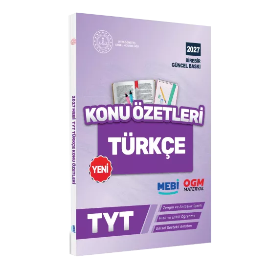 2027 YKS-TYT MEBİ-OGM Türkçe Pratik Konu Özet Kitabı RENKLİ A4 Boyut Görsel Destekli BASKI ÜCRETİ