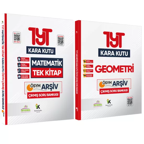 YKS-TYT Matematik TEK KİTAP ve Geometri Kara Kutu Konu Ö. Dijital Çözümlü Soru Bankası