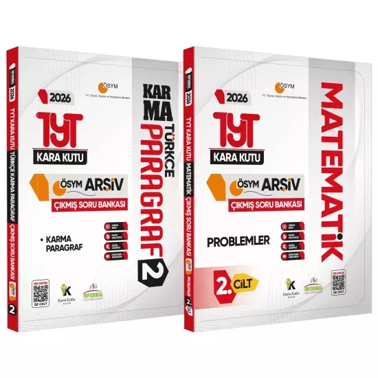 2026 YKS-TYT Kara Kutu PARAGRAF ve PROBLEMLER ÖSYM Çıkmış Soru Bankası 2li Set Konu Özetli Çözümlü