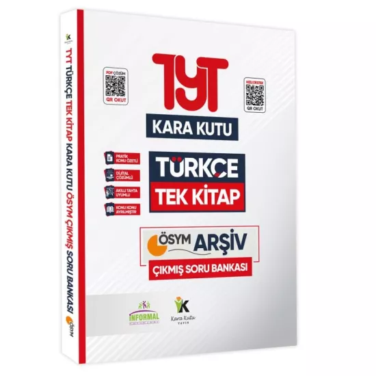 YKS-TYT Türkçenin Kara Kutusu TEK KİTAP Konu Özetli D.Çözümlü ÖSYM ARŞİV Çıkmış Soru Bankası
