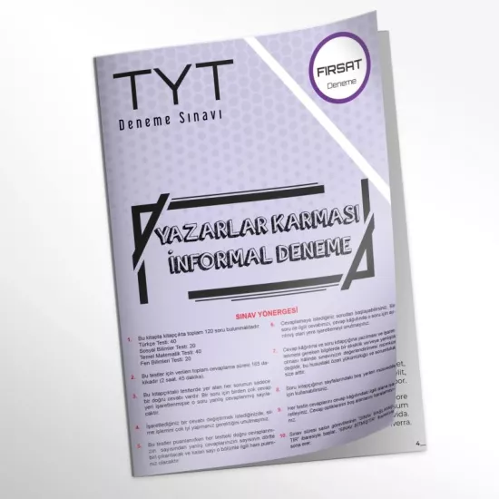 2026 YKS-TYT Yazarlar Karması FIRSAT ÜRÜNÜ Türkiye Geneli D. Çözümlü Deneme Kitapçığı (Optik ekli)