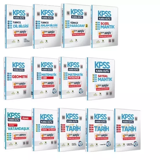 KPSS Kara Kutu Genel Yetenek-Kültür ALTIN PAKET Set D. Çözümlü Konu Özetli Soru Bankası