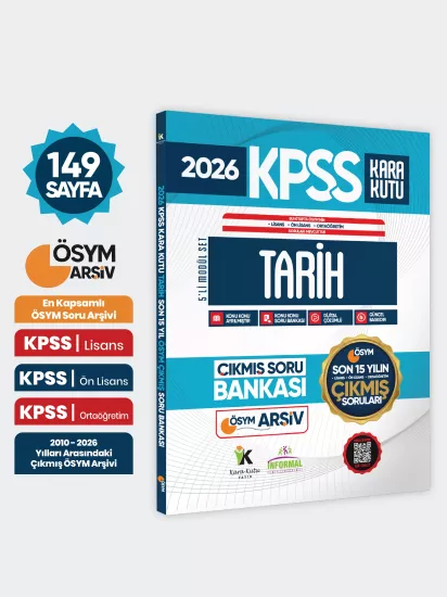 2026 FULLKPSS Lisans-Önlisans-Ortaöğretim Tarih’in Kara Kutusu ÖSYM Çıkmış Soru Bankası Son 15 Yıl