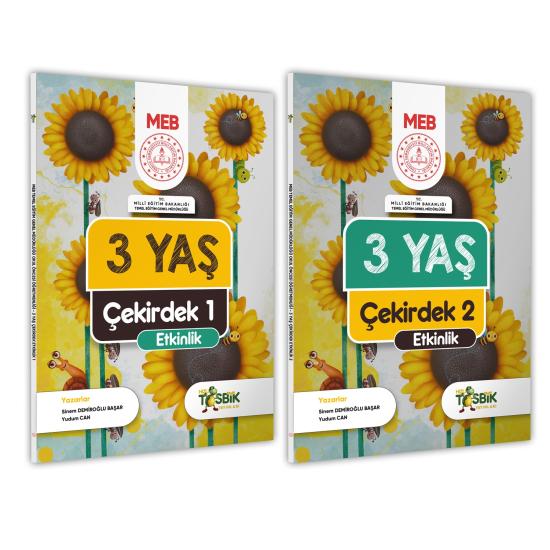 3 Yaş Okul Öncesi MEB Etkinlik Kitabı 2’li Set Çekirdek Eğlenceli ve Öğretici Aktiviteler(A4 Renkli)