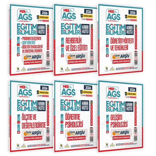 2026 MEB AGS Eğitim Bilimlerinin Kara Kutusu Çıkmış Soru Bankası 6lı Modül Set Konu Özetli Çözümlü