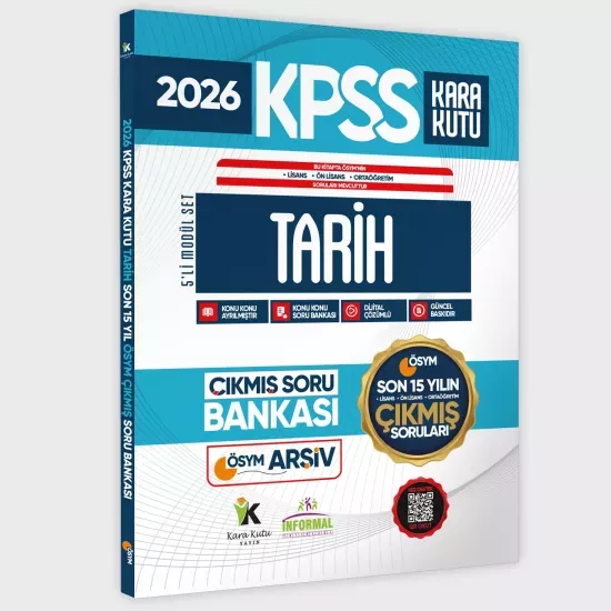 2026 FULLKPSS Lisans-Önlisans-Ortaöğretim Tarih’in Kara Kutusu ÖSYM Çıkmış Soru Bankası Son 15 Yıl