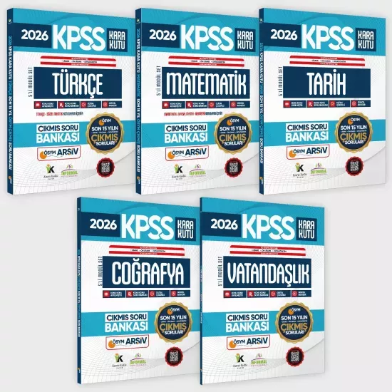 2026 FULLKPSS Lisans-Önlisans-Ortaöğretim Kara Kutu ÖSYM Çıkmış Soru Bankası 5li Modül Set Son 15Yıl