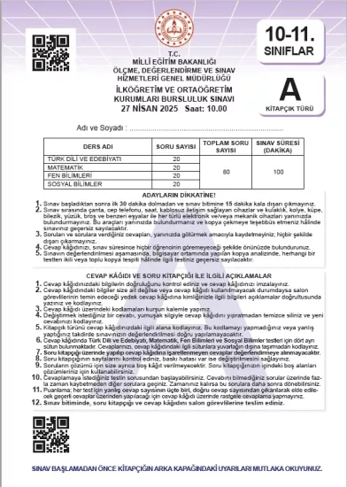 2026 10.Sınıf İOKBS (BURSLULUK SINAVI) MEB Çıkmış Soru Tıpkı Basım Deneme Paketi 7li Türkiye Geneli