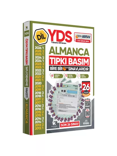 2026 YDS Almanca ÖSYM Tıpkı Basım Çıkmış Soru Deneme Paketi Dijital Çözümlü 26lı Fasikül SETİ