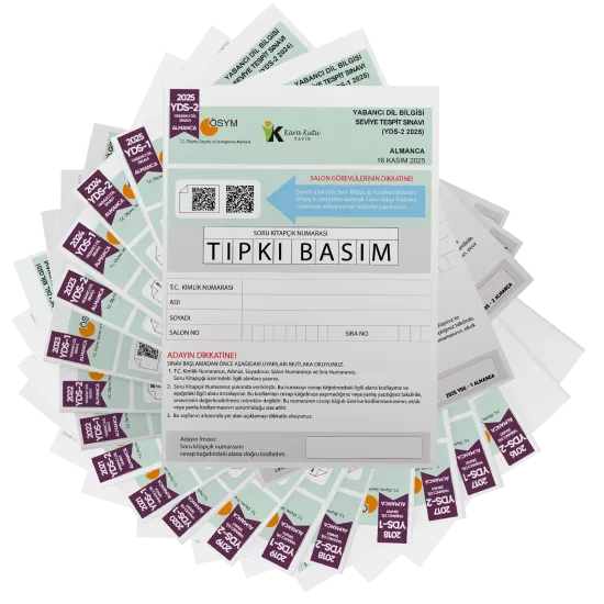 2026 YDS Almanca ÖSYM Tıpkı Basım Çıkmış Soru Deneme Paketi 18li Fasikül SETİ