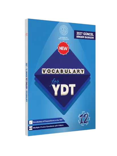 2027 YDT MEBİ İngilizce 12.Sınıf Vocabulary Kelime Bilgisi Soru Bankası Kitabı Çözümlü BASKI ÜCRETİ