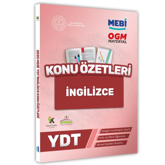 2025 YDT MEBİ-OGM İngilizce Pratik Konu Özet Kitabı RENKLİ A4 Boyut Görsel Destekli