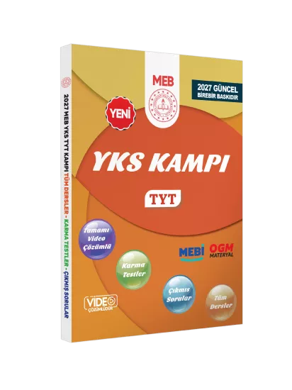 2027 YKS-TYT KAMPI MEBİ Tüm Dersler Soru Bankası Video Çözümlü (A4 Boyutu-Renkli Baskı)BASKI ÜCRETİ