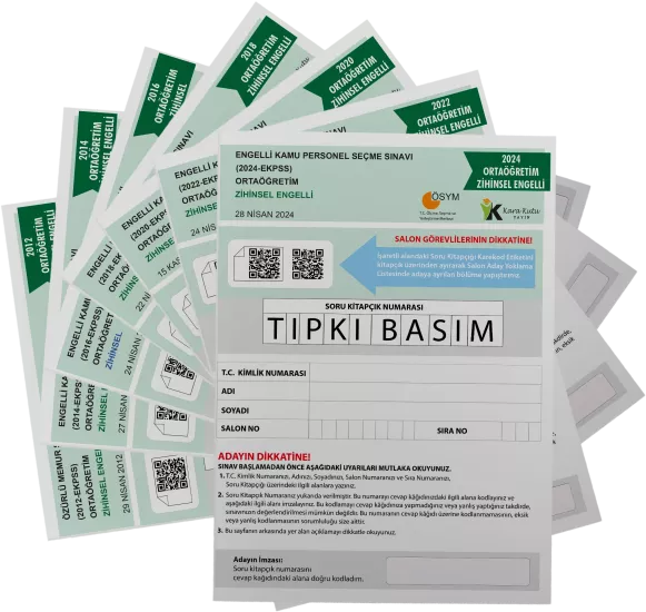 2026 EKPSS Ortaöğretim Zihinsel Engelli ÖSYM Çıkmış Soru Tıpkı Basım 7li Kitapçık TG Deneme Paketi