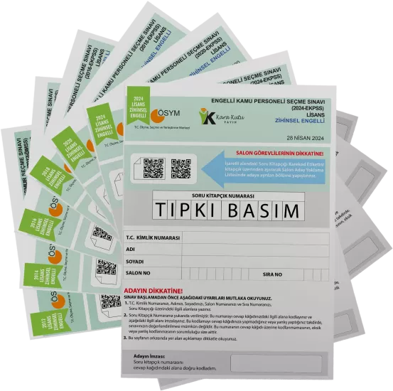2026 EKPSS Lisans Zihinsel Engelli ÖSYM Çıkmış Soru Tıpkı Basım 7li Kitapçık TG Deneme Paketi