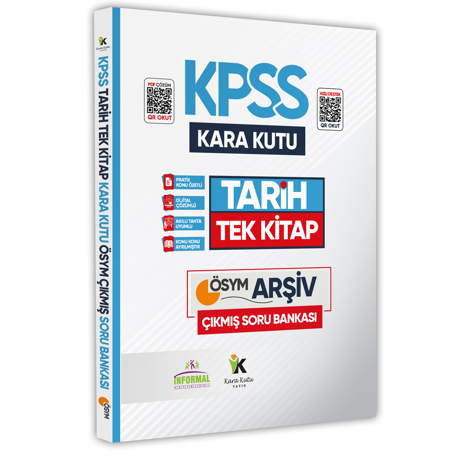 KPSS Tarihin Kara Kutusu TEK KİTAP Dijital Çözümlü Konu Özetli ÖSYM Çıkmış Soru Havuzu Bankası