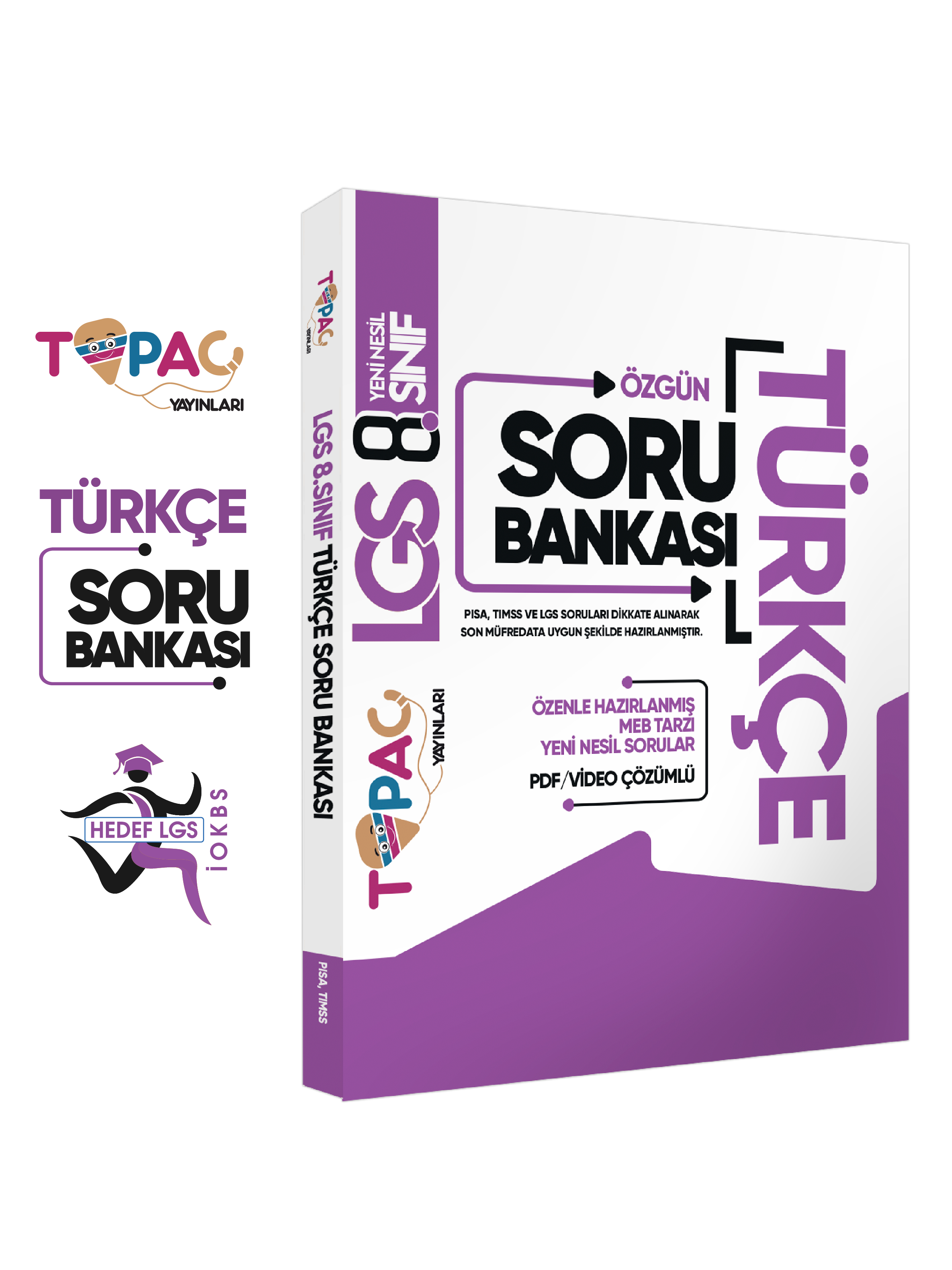 2027 8.Sınıf LGS Topaç Yayınları Türkçe Yeni Nesil Soru Bankası PDF/Video Çözümlü