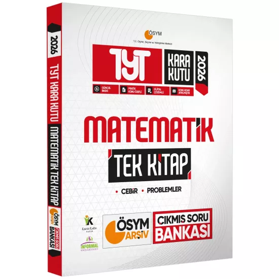 2026 YKS-TYT Matematik TEK Kitap ve AYT Matematik Kara Kutu ÖSYM Çıkmış Soru Bankası 2li Set Çözümlü