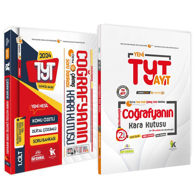 YKS-TYT Coğrafyanın Kara Kutusu Konu Özetli Dijital Çözümlü ÖSYM Çıkmış Soru Bankası İkili Set