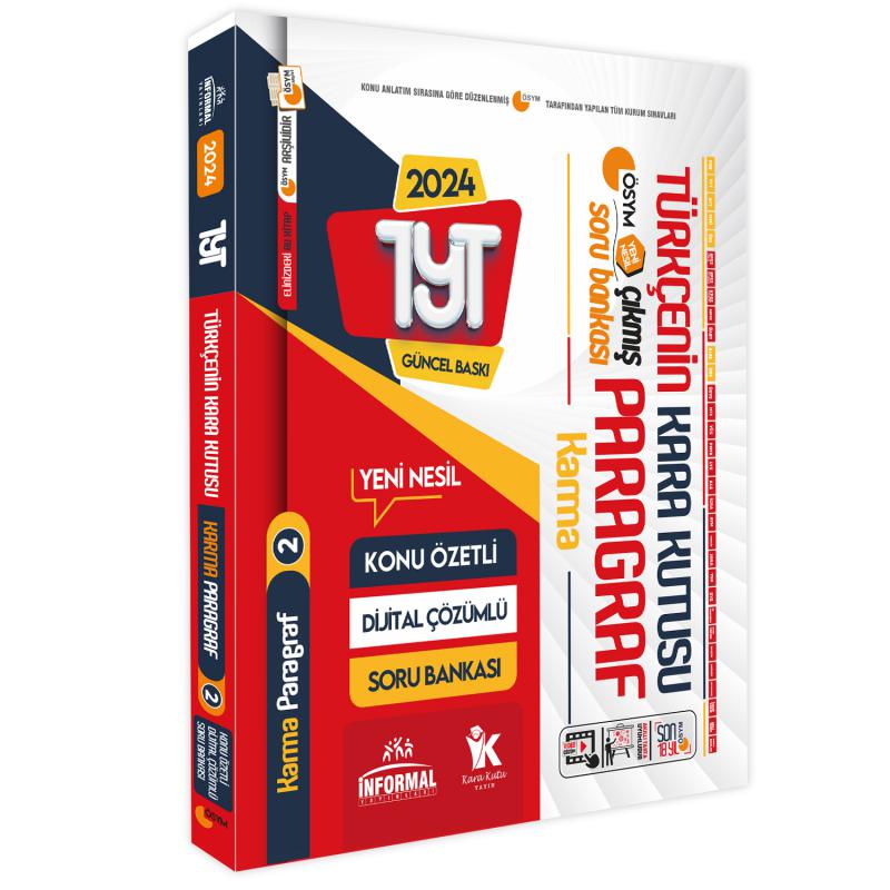 YKS-TYT Türkçenin Kara Kutusu KARMA PARAGRAF 2 Konu Özetli Dijital Çözümlü Çıkmış Soru Bankası