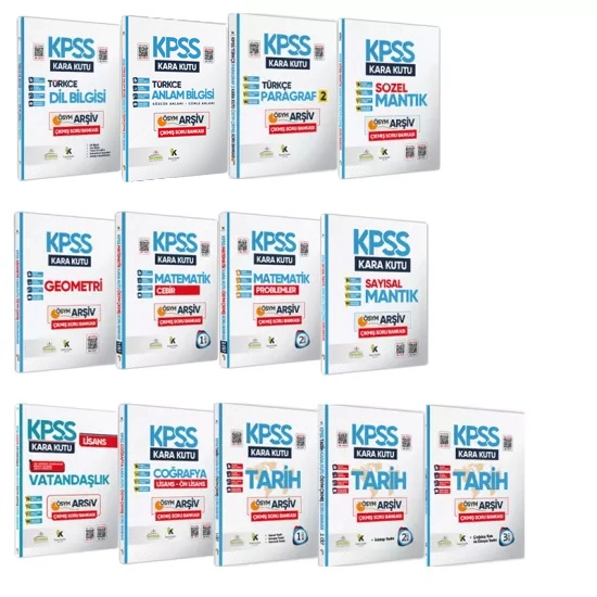 KPSS Kara Kutu Genel Yetenek-Kültür ALTIN PAKET Set D. Çözümlü Konu Özetli Soru Bankası