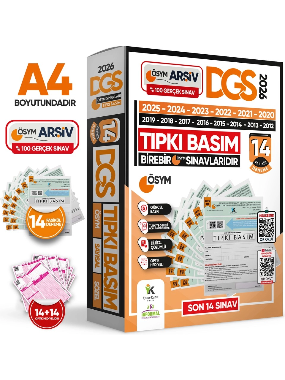 2026 DGS ÖSYM Çıkmış Soru 14lü Tıpkı Basım ve Anamorfik Özgün 18li (10+8) Deneme Paketi TG Çözümlü