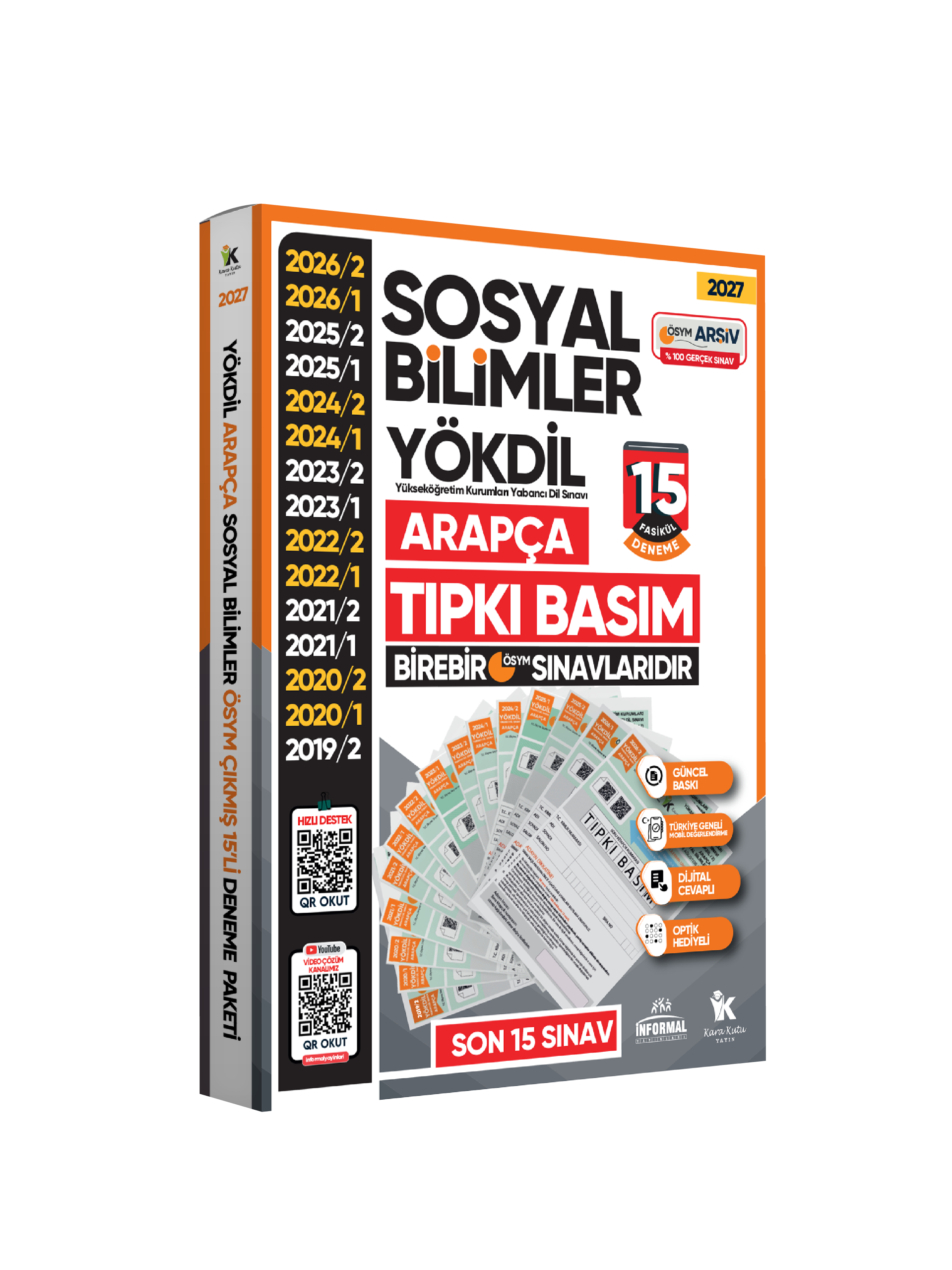 2027 YÖKDİL Arapça SOSYAL BİLİMLER ÖSYM Çıkmış Soru Tıpkı Basım 15li Deneme Paketi Türkiye Geneli